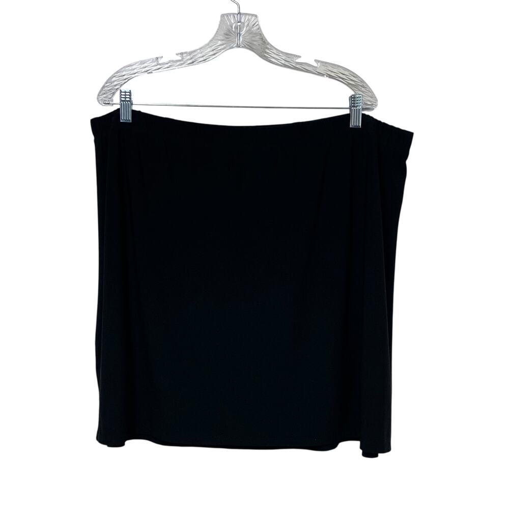 Susan Graver Skort 2X Black Pull On Elastic Waist Stretch Skirt Golf Tennis